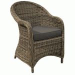 FAUTEUIL FORMOSA TRESSÉ/ALU GALETTE - GRIS - PROLOISIRS