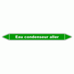 LOT DE 3 - MARQUEUR TUYAUTERIE - EAU CONDENSEUR ALLER - VINYLE LAMINÉ 355 X 37 MM