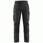 PANTALON DE TRAVAIL SERVICES STRETCH FEMME NOIR/GRIS FONCÉ TAILLE 34 - BLAKLADER