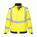 PORTWEST MV72 VESTE SOFTSHELL MODAFLAME MULTI NORME ARC ÉLECTRIQUE JAUNE/MARINE - TAILLE L