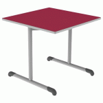 TABLE BANDANA 80X80 T5 DL STRAT POLYURÉTH. CERISE GRIS/9006 - MOBIDECOR