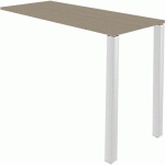 TABLE LOUNGE 2 PIEDS L120 X P60 X H105 CHÊNE GRIS / BLANC