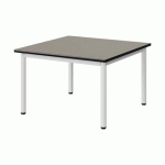 TABLE MALIBU 80X80 T1 4P STRA ANTIB GRIS U727/NOIR BLC 9016
