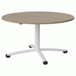 TABLE MALIBU Ø 120 T4 PC STRA ABS CHÊNE 1146/BLC 9016