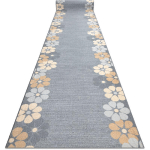 TAPIS DE COULOIR ANTIDÉRAPANT MARGARETKA, FLEUR LA GOMME GRIS 133 CM GREY 133X170 CM