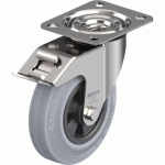 BLICKLE - ROULETTE PIVOTANTE À FREIN Ø 125MM BANDAGE CAOUTCHOUC SBR 100KG - LEX-VPP 125XR-FI-SG
