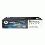 HP 981Y CARTOUCHE PAGEWIDE JAUNE EXTRA GRANDE CAPACITÉ AUTHENTIQUE