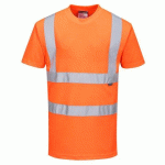LOT DE 3 - PORTWEST RT23 T-SHIRT HI-VIS ORANGE - TAILLE M
