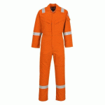 PORTWEST FR50 COMBINAISON FLAMME RÉSISTANT ET ANTISTATIQUE 350G TALL DE COULEUR ORANGE - TAILLE S - LONG
