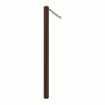 POTELET CARREFOUR Ø60 MM CHAINES 1 ANNEAU ZINC MARRON 8017 - PROCITY