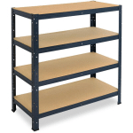 SHELFPLAZA - HOME 100X120X60CM ÉTAGÈRE CHARGE LOURDE ANTHRACITE / ETAGERE METALLIQUE 4 NIVEAUX / 175KG CAPACITÉ CHARGE / ETAGERE EN METAL, ÉTAGÈRES