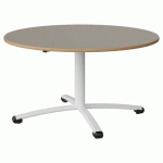 TABLE MALIBU Ø 120 T4 PC STRA ALAISÉ GRIS U727/BLC 9016