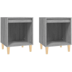 TABLES DE CHEVET 2 PCS SONOMA GRIS 40X35X50 CM