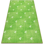 TAPIS POUR ENFANTS HEARTS JEANS, VINTAGE CŒURS - VERT GREEN 200X350 CM