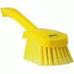 BROSSE À MAIN MANCHE COURT 270 MM SOUPLE/FLEURÉ JAUNE - VIKAN