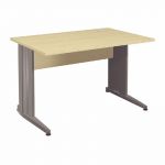 BUREAU DROIT ACTIVITY MÉTAL - L. 120 X P. 80 CM - PLATEAU HÊTRE - PIEDS L 'ANTHRACITE'