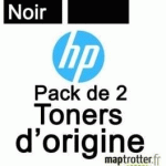 HP - 05X - CE505XD - PACK DE 2 TONERS NOIRS - PRODUIT D'ORIGINE - 6 500 PAGES X 2