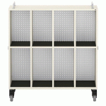 MEUBLE BAS SHIFT+ LANDSCAPE MÉLA POUR CARTABLES 8 CASES - BLANC GRIS - ARCTIQUE - MANUTAN COLLECTIVITÉS