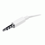 STARTECH.COM ADAPTATEUR POUR CASQUE AVEC PRISES POUR ÉCOUTEUR ET MICROPHONE SÉPARÉES - MINI-JACK 3,5MM 1X (M) 2X (F) - BLANC