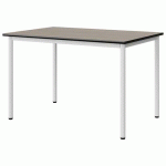 TABLE MALIBU 120X80 T6 4P STRA CHÊNE 1146/NOIR BLC 9016 - MANUTAN EXPERT