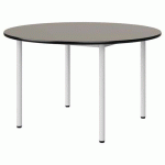 TABLE MALIBU Ø 120 T5 4P STRA ANTIB GRIS U727/NOIR BLC 9016