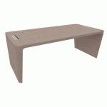 BUREAU DROIT DIRECTION XENNON FINITION PLACAGE BOIS L.190 CM - ORME