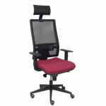 CHAISE DE BUREAU HORNA AVEC TÊTIÈRE - BORDEAUX