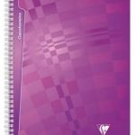 CLAIREFONTAINE CAHIER CRYSTALLINE SPIRALÉ 180 PAGES 5X5 21X29,7. COUVERTURE POLYPRO