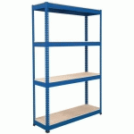 RAYONNAGE MANUTAN RAPID 1 2440X1525X915 4 TABLETTES AGGLO ÉPOXY BLEU