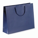 SAC PELLICULÉ MAT BLEU 30X25X10 CM