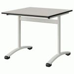 TABLE MALIBU 80X80 T5 DL STRA BLC SEL W911/NOIR BLC 9016