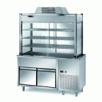 VITRINE RÉFRIGÉRÉE DE LIBRE-SERVICE PROFI AVEC DEUX TIROIRS 1200X700X2000 – 3X GN 1/1