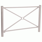 BARRIÈRE PROVINCE SIMPLE CROIX 1.57 M INOX - ZINC GRIS 7044 - PROCITY