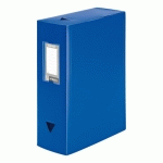 LOT DE 4 - BOÎTE DE CLASSEMENT PLASTIQUE VIQUEL DOS 10 CM BLEUE