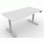 BUREAU MOTORISÉ L120XP80 CM ÉP.25 MM BLANC/ALU - EOL