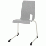 CHAISE COQUE SODA PIÈTEMENT LUGE ALU - GRIS/BLANC - RODET