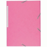 LOT DE 2 - CHEMISE À ÉLASTIQUE 3 RABATS CARTE BRUNEAU 24 X 32 CM DOS 2 CM ROSE