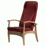 FAUTEUIL DE REPOS GRAND LARGE 4P HETRE /ROUGE