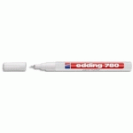 MARQUEUR PEINTURE PERMANENT EDDING E 780 - POINTE FINE BAGUEE - BLANC - LOT DE 2