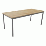 TABLE DE RÉUNION TREFF 180 X 80 CHÊNE VIEILLI/ ALU