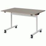 TABLE MALIBU RAB. 120X80 T5 DL STRA ABS GRIS U727/BLC 9016