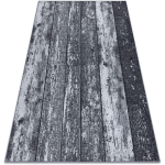 TAPIS - MOQUETTE ANTIDÉRAPANT WOOD BOIS PLANCHE GRIS GREY 150X400 CM