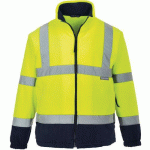 VESTE POLAIRE HAUTE VISIBILITÉ BICOLORE F301 BLEU/JAUNE 4XL - PORTWEST