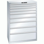 ARMOIRE 9 TIROIRS SÉRIE 78.296-CAPACITÉ 75KG-GRIS - LISTA