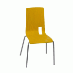 CHAISE COLOMBO 4 PIEDS AST HÊTRE - GRIS ARGENT - MANUTAN COLLECTIVITÉS