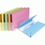 CHEMISE POCHETTE À SOUFFLET CARTE EXACOMPTA 24 X 32 CM COULEUR PASTEL - PAQUET DE 25