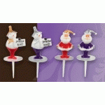 DÉCORATION DE BÀ»CHES PÂTISSIÈRES PÈRES NOËL DUOS JOYEUX NOËL