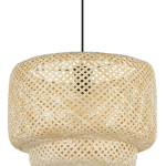 EGLO SUSPENSION HETTONLE ABAT-JOUR BAMBOU, Ø 42 CM