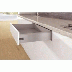 KIT TIROIR SIMPLE ARCITECH - PROFIL H126 MM - L550 MM - ARGENT HETTICH