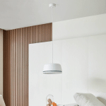 LUCANDE SUSPENSION LED FAELINOR, BLANC, ALUMINIUM, Ø 35 CM
